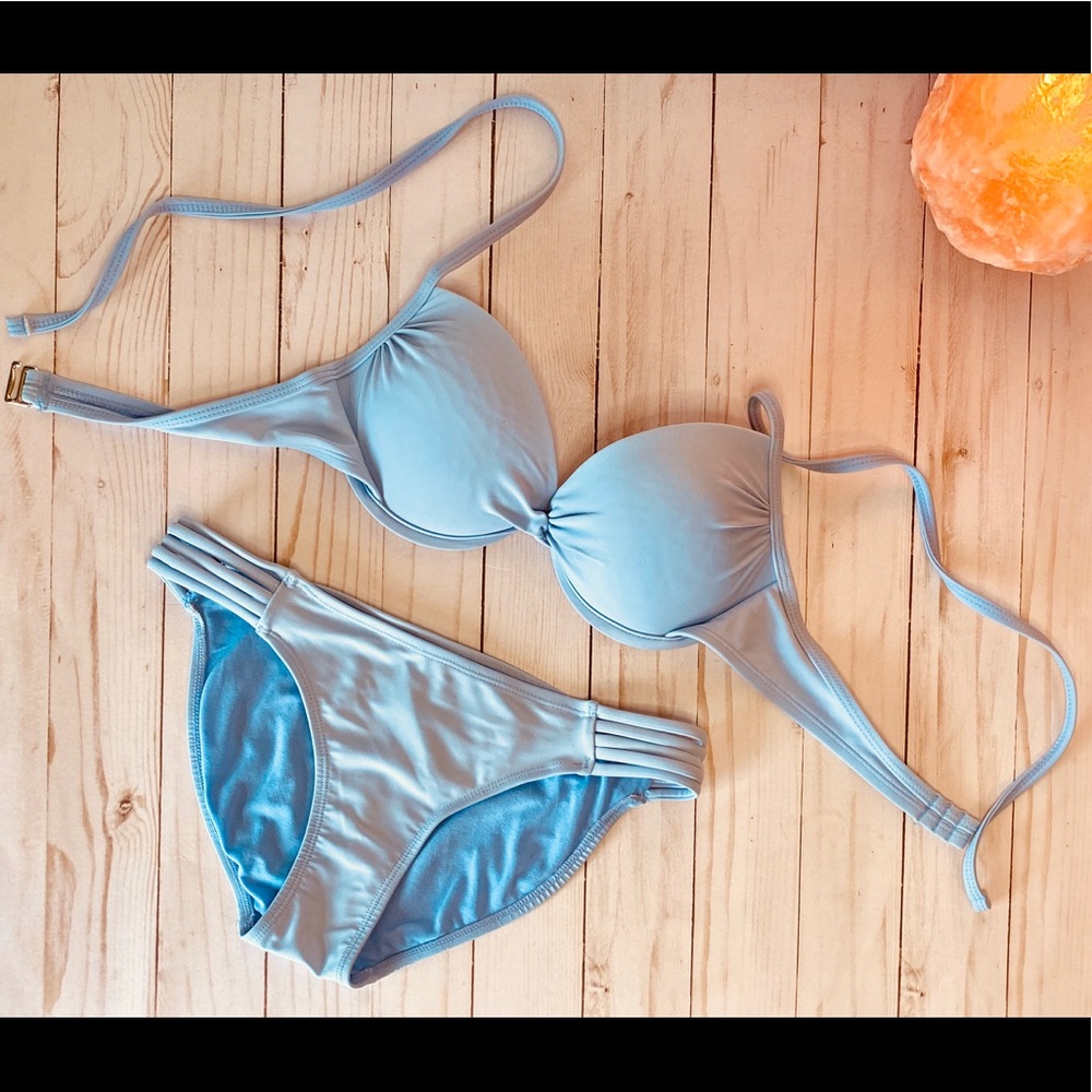 Baby Blue Push-up Bathing Suit Bikini!✨